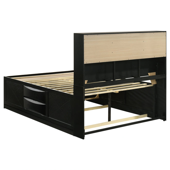Briana Bookcase Platform Storage Bed