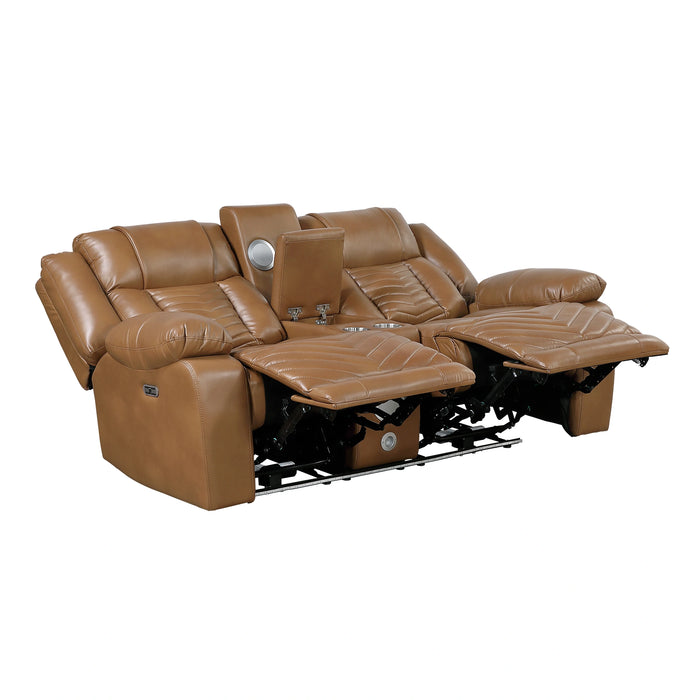 Huron Power Double Reclining Love Seat With Center Console