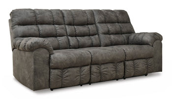 Derwin Reclining Sofa with Drop Down Table