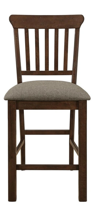 Schleiger Counter Height Chair in Dark Brown (Set of 2)