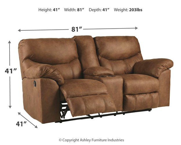 Boxberg Reclining Loveseat with Console