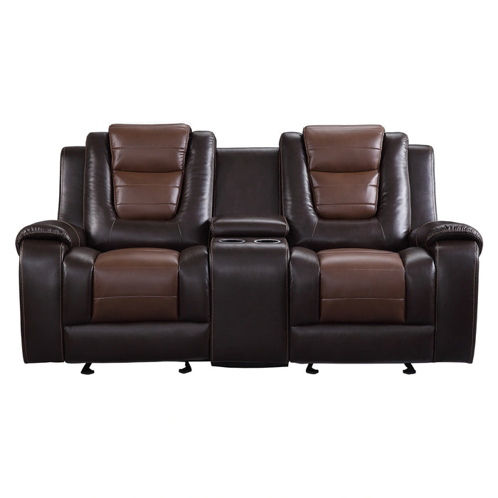 Briscoe Double Glider Reclining Love Seat with Center Console