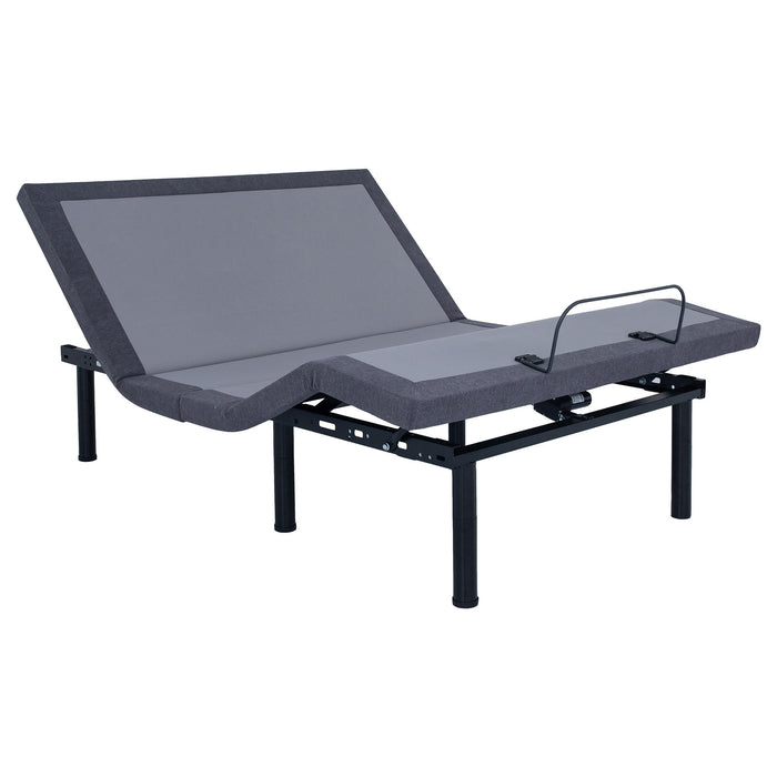 Negan Eastern King, E.King, Queen, & Twin XL Adjustable Bed Base Grey and Black