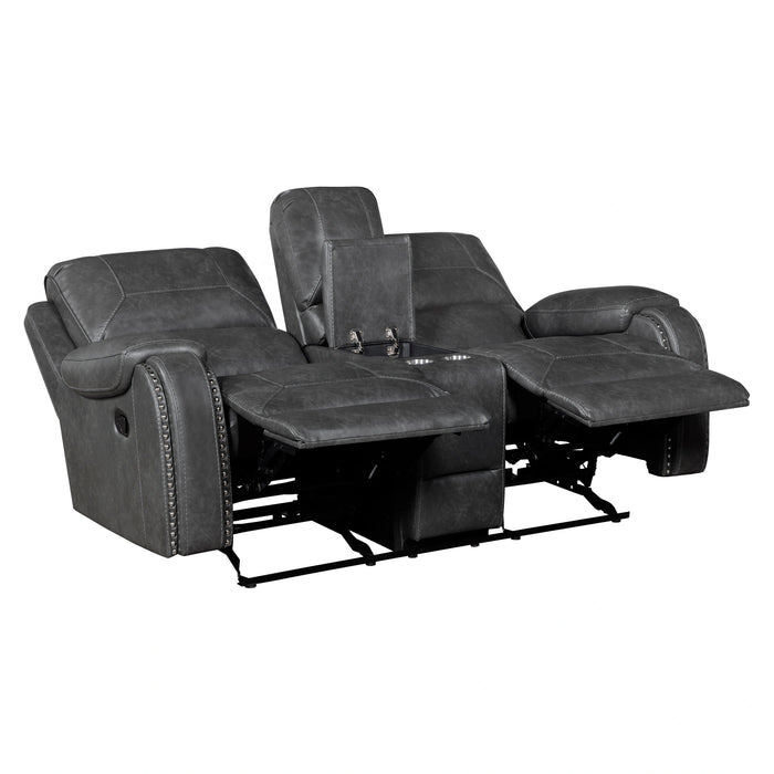 Newnan Double Glider Reclining Love Seat With Center Console