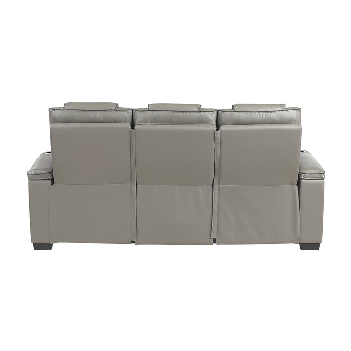 Apex Power Double Reclining Sofa With Center Drop-Down Cup Holders