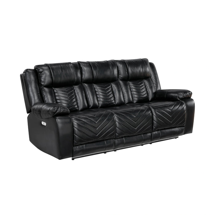 Huron Power Double Reclining Sofa With Center Drop-Down Cup Holders