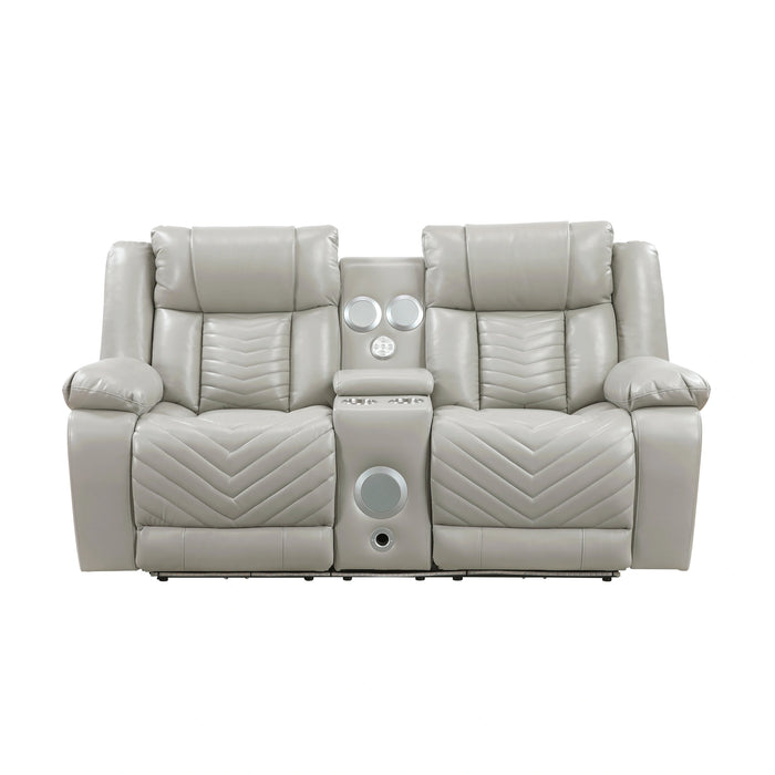 Huron Power Double Reclining Love Seat With Center Console