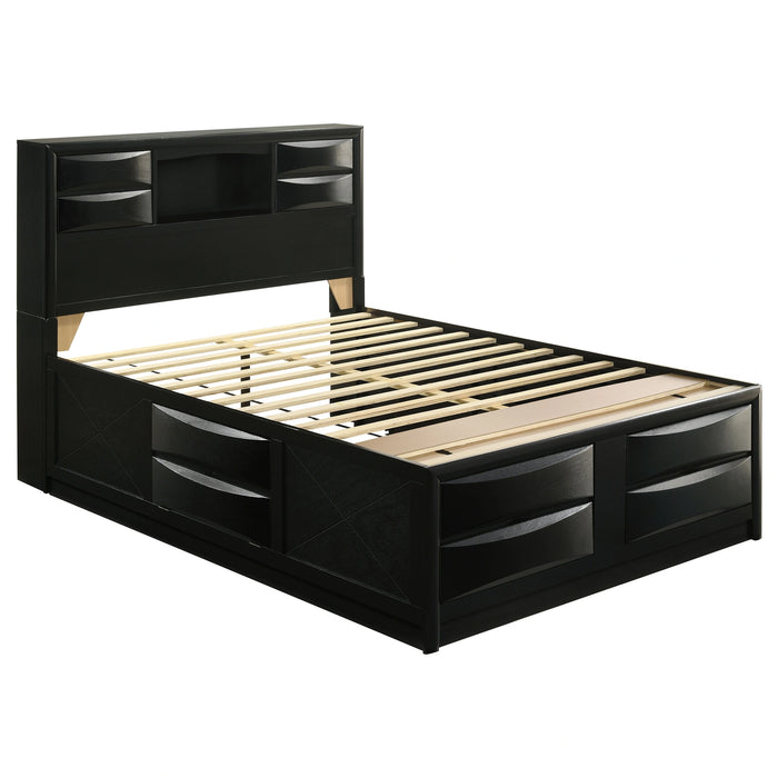 Briana Bookcase Platform Storage Bed