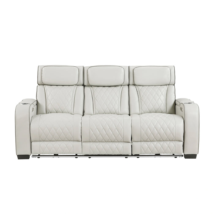 Fairway Power Double Reclining Sofa With Center Drop-Down Cup Holders