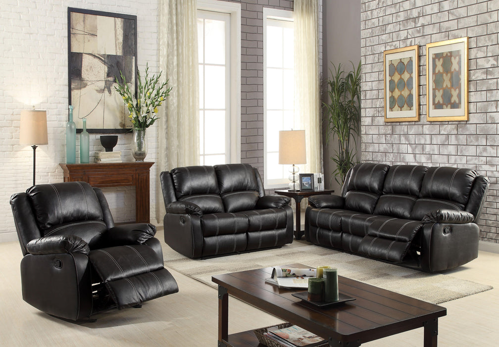 Zuriel Black PU Sofa (Motion) image