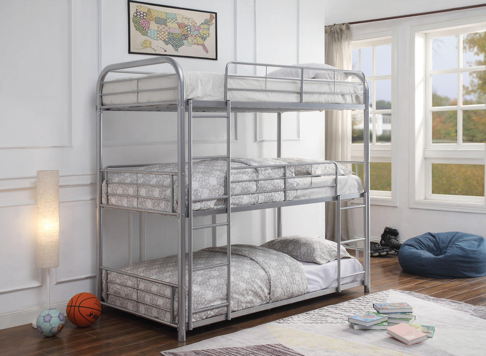 Cairo Silver Bunk Bed (Triple Twin) - Main Image