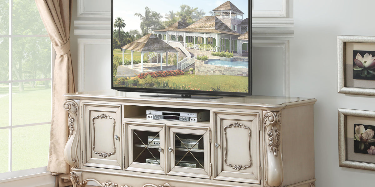 Gorsedd Antique White TV Stand