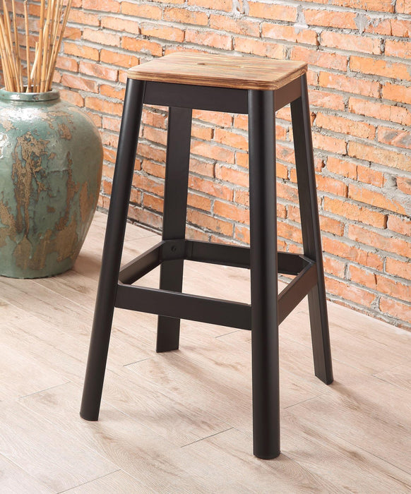 Jacotte Natural & Black Bar Stool (1Pc)