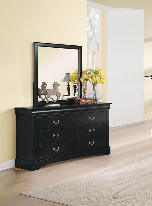 60 black dresser Camaflexi Black Pine 6 -Drawer 60-in W Standard dresser
