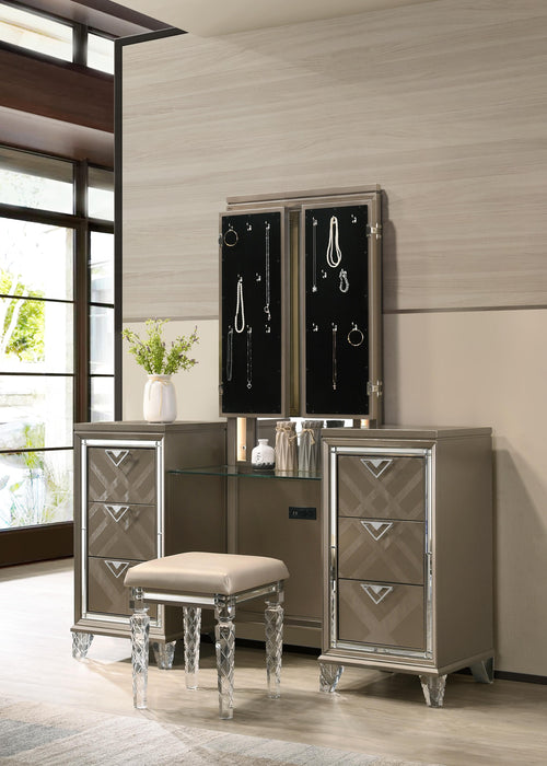 Acme | Skylar Vanity Desk LED & Dark Champagne Acme | Skylar Vanity Desk LED & Dark Champagne