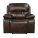 Homelegance Furniture Mahala Glider Recliner Chair in Brown 8200BRW-1 image