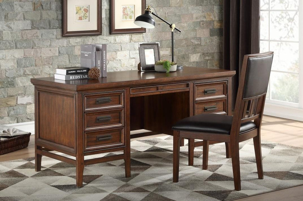 Homelegance Frazier Executive Desk in Brown Cherry 1649-17