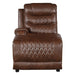 Homelegance Furniture Putnam Power Left Side Reclining Chaise with USB Port in Brown 9405BR-LCPW image