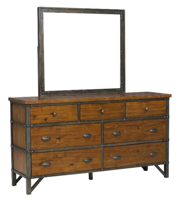 Homelegance Holverson Dresser in Rustic Brown & Gunmetal 1715-5