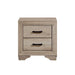 Homelegance Lonan 2 Drawer Nightstand in Natural 1955-4 image