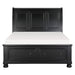 Homelegance Laurelin Queen Sleigh Platform Storage Bed in Black 1714BK-1 image