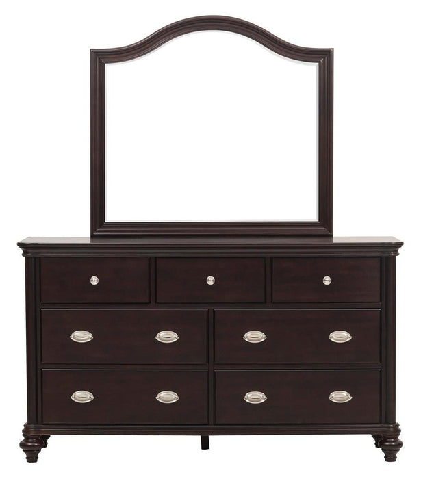 Homelegance Marston 7 Drawer Dresser in Dark Cherry 2615DC-5