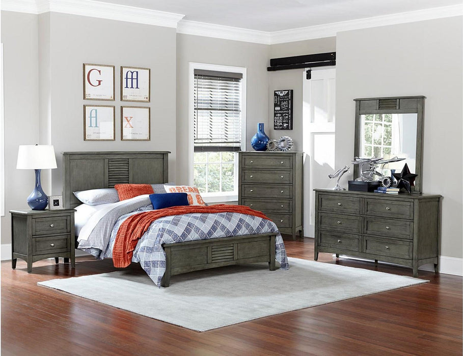 Homelegance Furniture Garcia Queen Panel Bed in Gray 2046-1