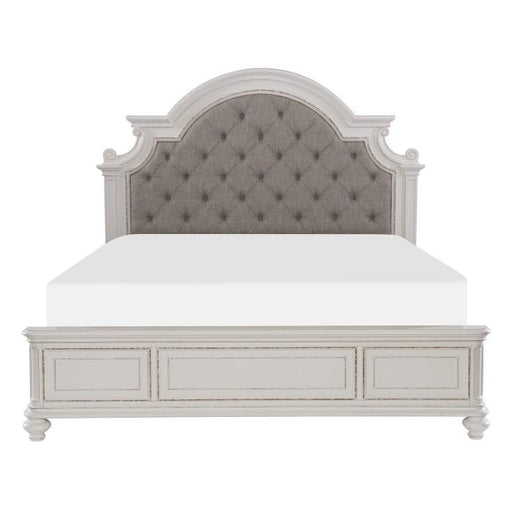 Homelegance Baylesford King Upholstered Panel Bed in Antique White 1624KW-1EK* image