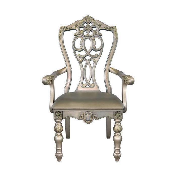 Homelegance Catalonia Arm Chair in Platinum Gold (Set of 2) image