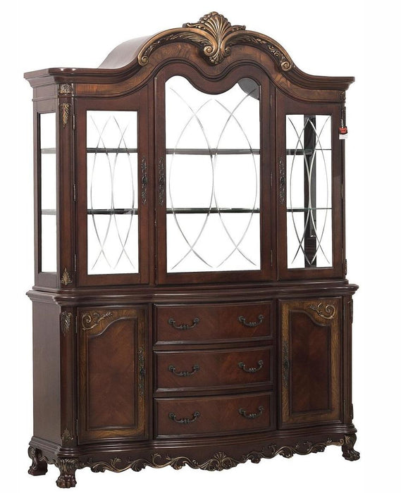 Homelegance Deryn Park Buffet and Hutch in Dark Cherry 2243-50*