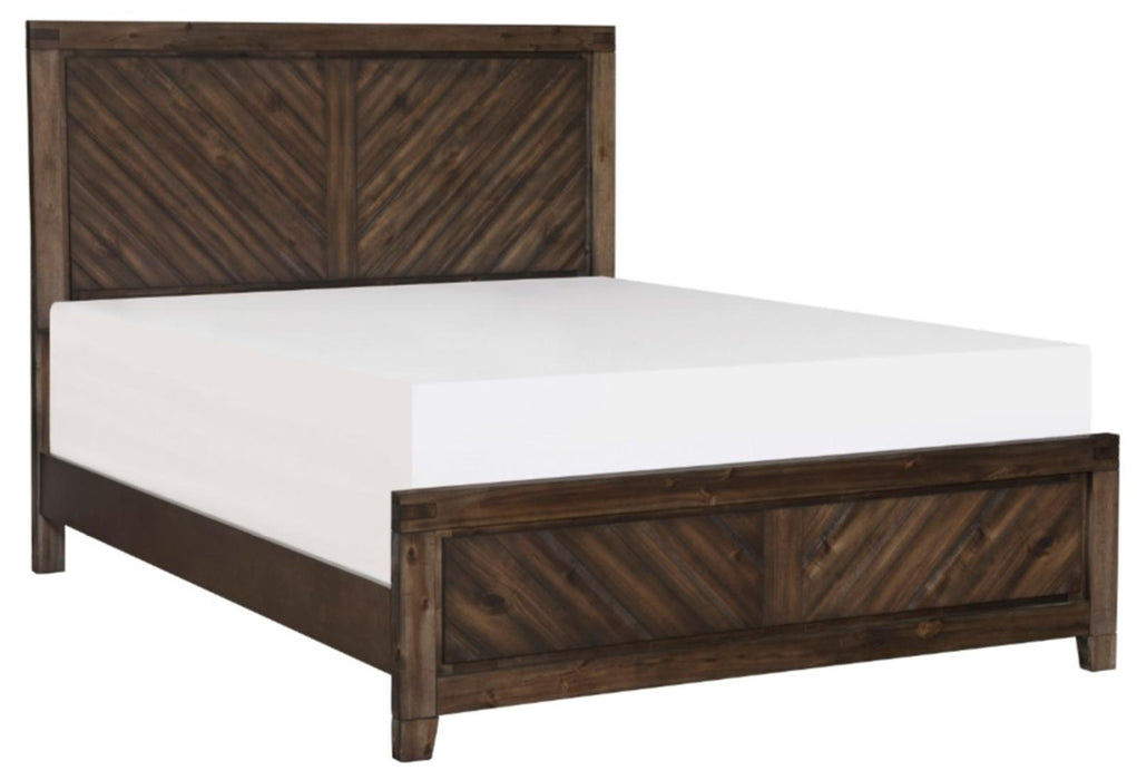 Homelegance Parnell King Panel Bed in Rustic Cherry 1648K-1EK*