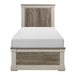 Homelegance Arcadia Twin Panel Bed in White & Weathered Gray 1677T-1* image