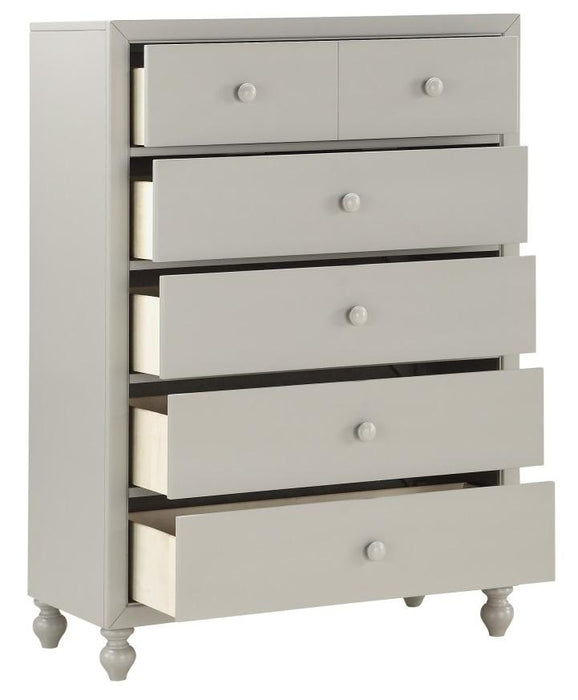 Homelegance Wellsummer 5 Drawer Chest in Gray 1803GY-9