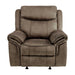 Homelegance Furniture Aram Glider Reclining Chair in Dark Brown 8206NF-1 image