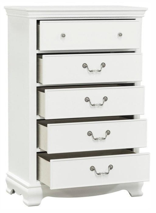 Homelegance Lucida 5 Drawer Chest in White 2039W-9