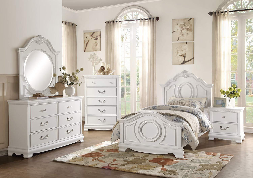 Homelegance Lucida 6 Drawer Dresser in White 2039W-5