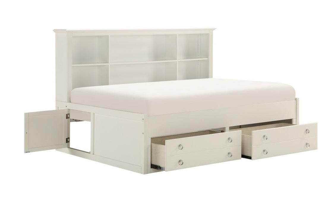 Homelegance Meghan Full Lounge Storage Bed in White 2058WHPRF-1*