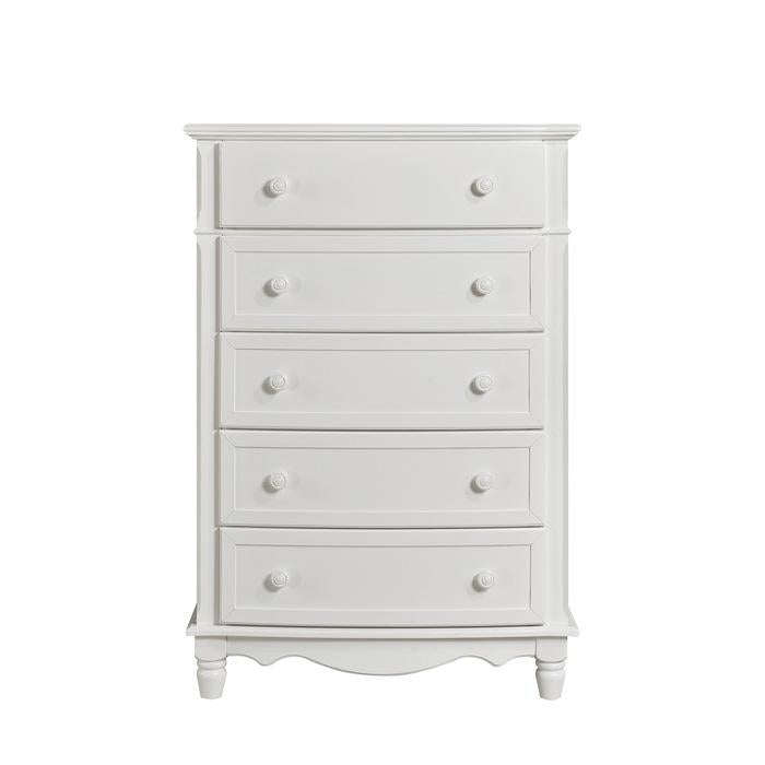 Homelegance Clementine 5 Drawer Chest in White B1799-9 image