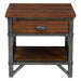 Homelegance Holverson Nightstand in Rustic Brown & Gunmetal 1715-4 image