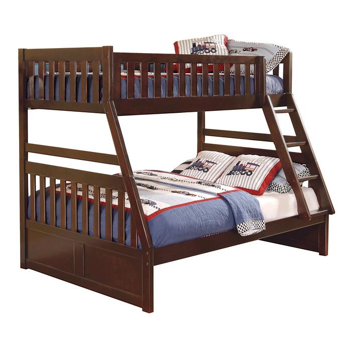 Homelegance Rowe Twin/Full Bunk Bed in Dark Cherry B2013TFDC-1* image