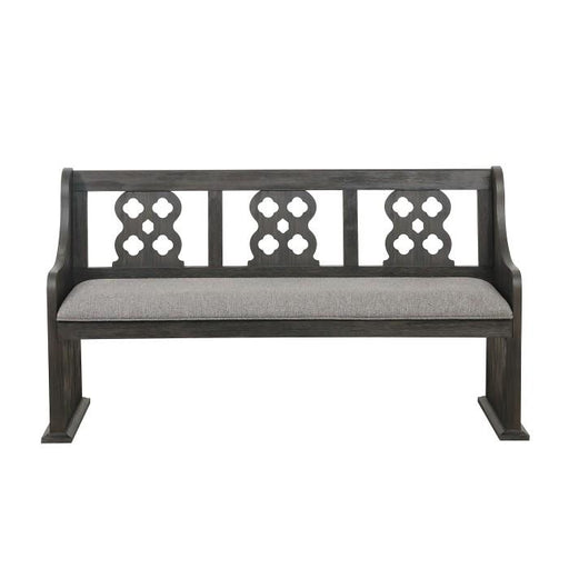 Homelegance Arasina Bench with Curved Arms in Dark Pewter 5559N-14A image