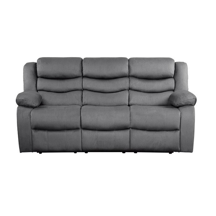 Homelegance Furniture Discus Double Reclining Sofa in Gray 9526GY-3 image