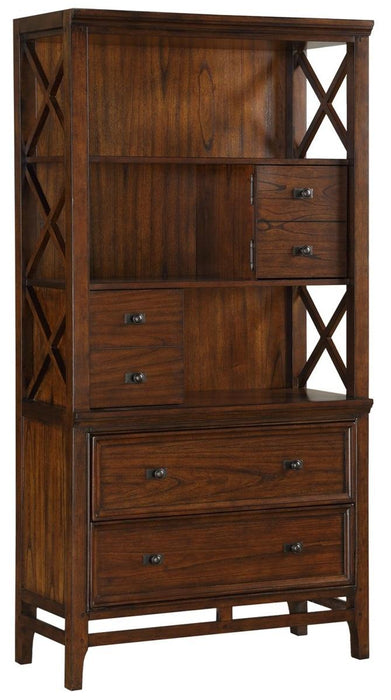 Homelegance Frazier Bookcase in Brown Cherry 1649-18