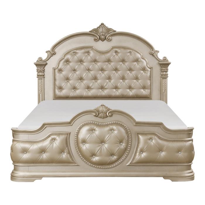 Homelegance Antoinetta Queen Panel Bed in Champagne Wood 1919NC-1* image