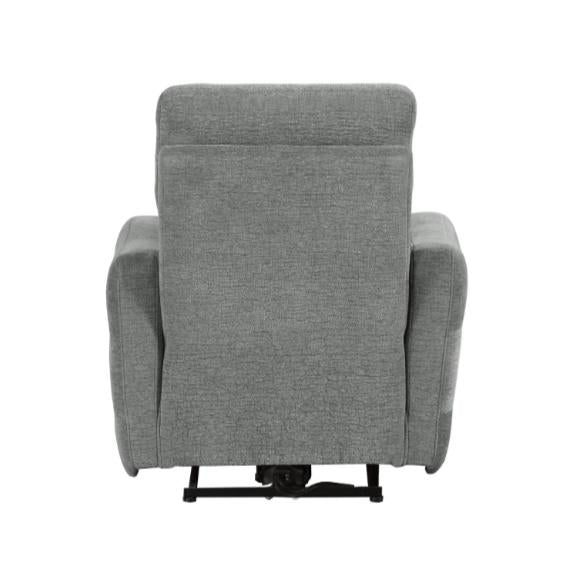 Homelegance Furniture Edition Power Lay Flat Reclining Chair in Dove Grey 9804DV-1PWH