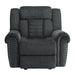 Homelegance Furniture Nutmeg Glider Reclining Chair in Charcoal Gray 9901CC-1 image