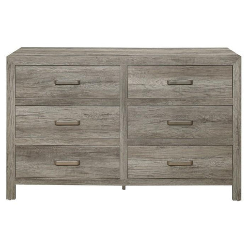 Homelegance Furniture Mandan 6 Drawer Dresser in Weathered Gray 1910GY-5 image