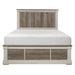 Homelegance Arcadia King Panel Bed in White & Weathered Gray 1677K-1EK* image