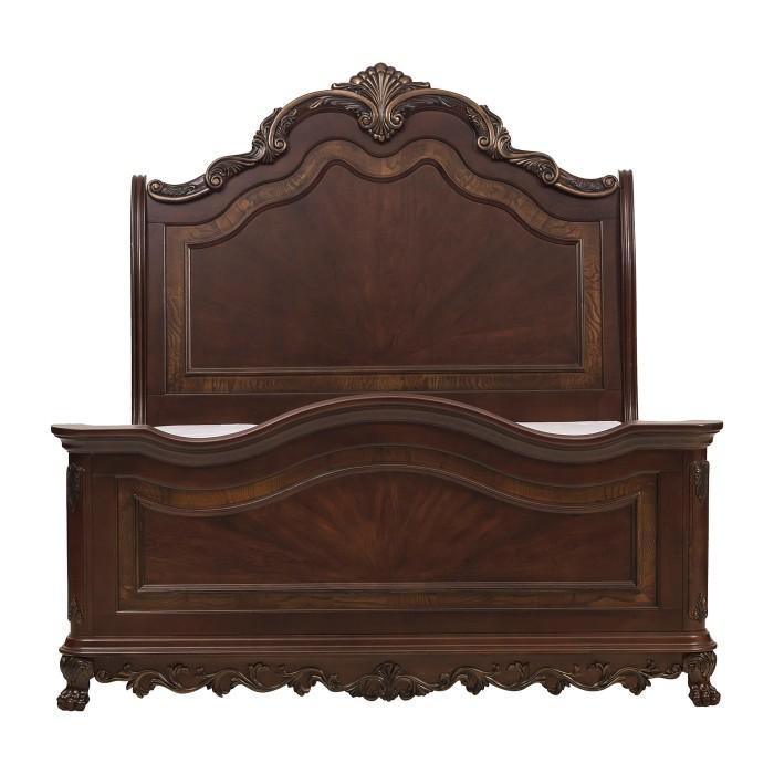 Homelegance Deryn Park Queen Sleigh Bed in Cherry 2243SL-1 image