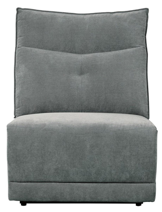 Tesoro Armless Chair in Dark Gray 9509DG-AC
